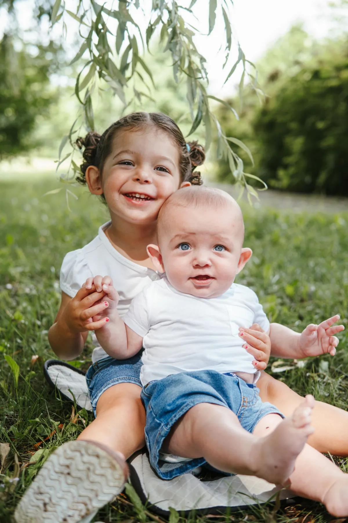 Portrait de famille avec bébé