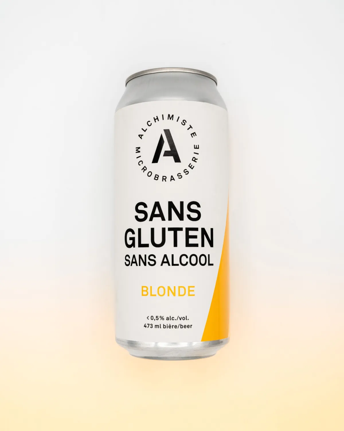 Canette sans gluten L’Alchimiste sur fond clair